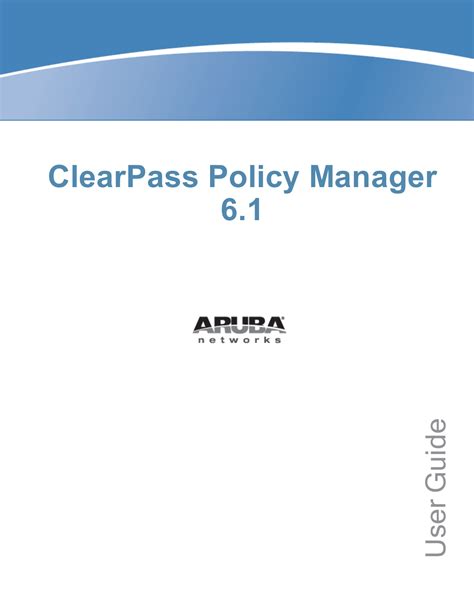 aruba clearpass user guide.